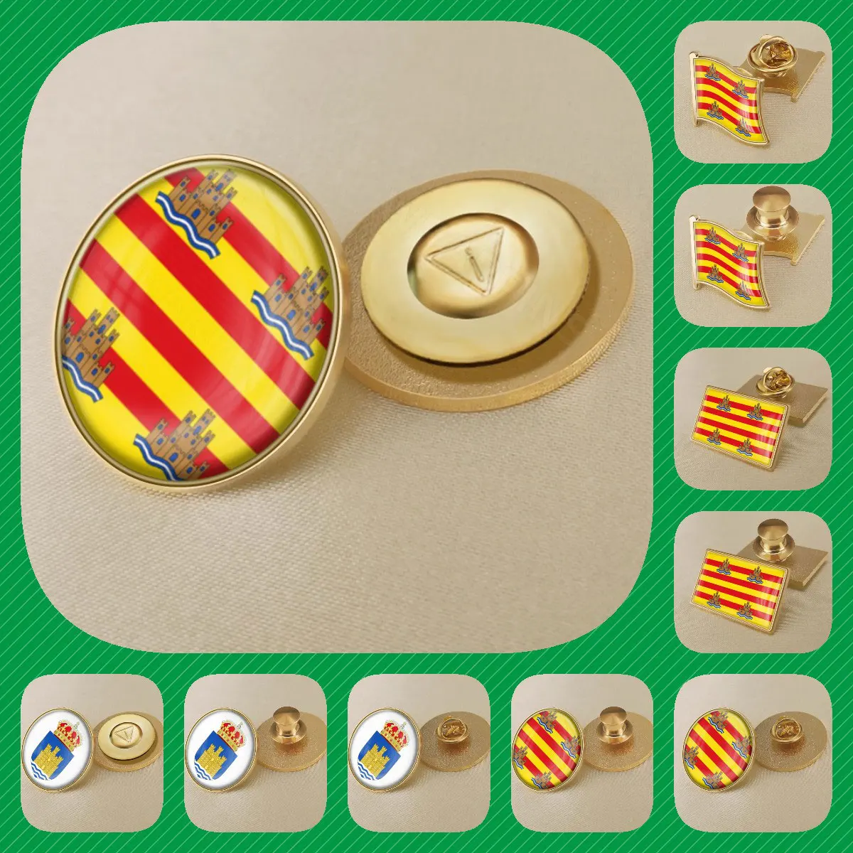 Ibiza of Spain Flag Lapel Pins Brooches Badges