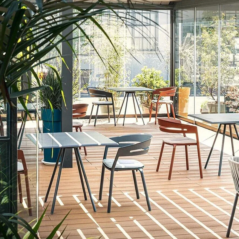 

Designers Garden Outdoor Tables Courtyard Nordic Luxury Minimalist Outdoor Tables Modern Armchair Jardin Mobiliario Furniture