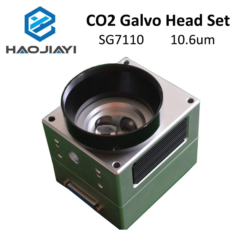 HAOJIAYI 10.6um 10600nm CO2 Laser Scanning Galvo Head SG7110 Input Aperture10mm Galvanometer Scanner with Power Supply Set