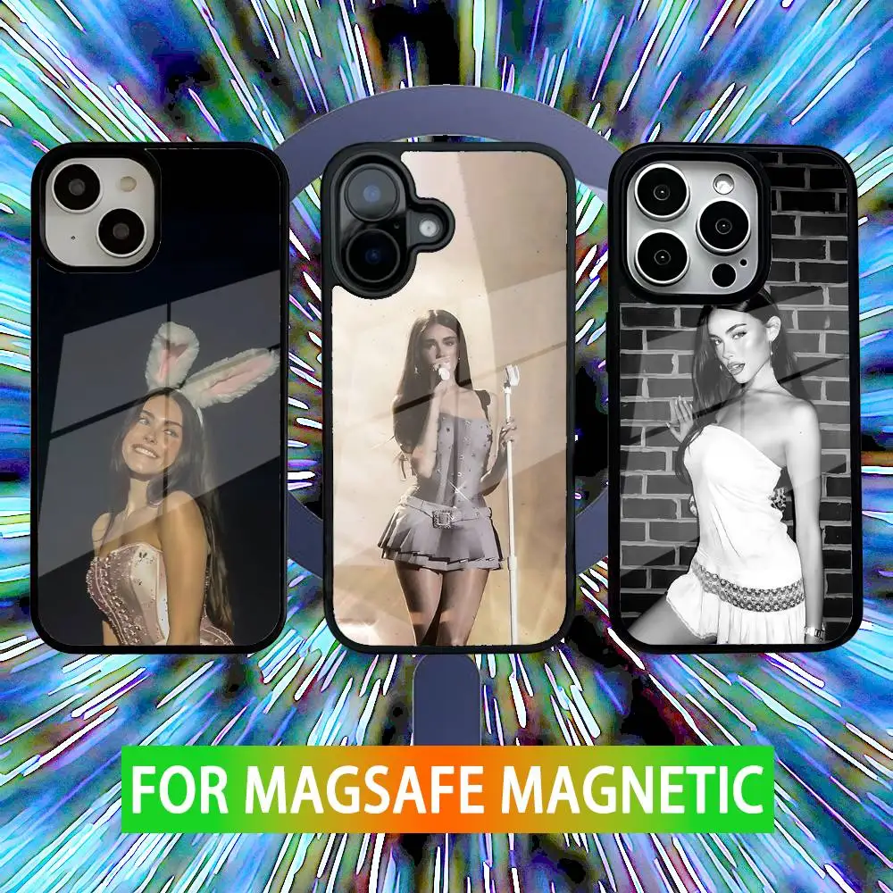 

M-Madison Beer Phone Case For iPhone 16,15,14,13,12,11,Pro,Max,Plus,Mini,SE New Magsafe Magnetic Wireless Charging