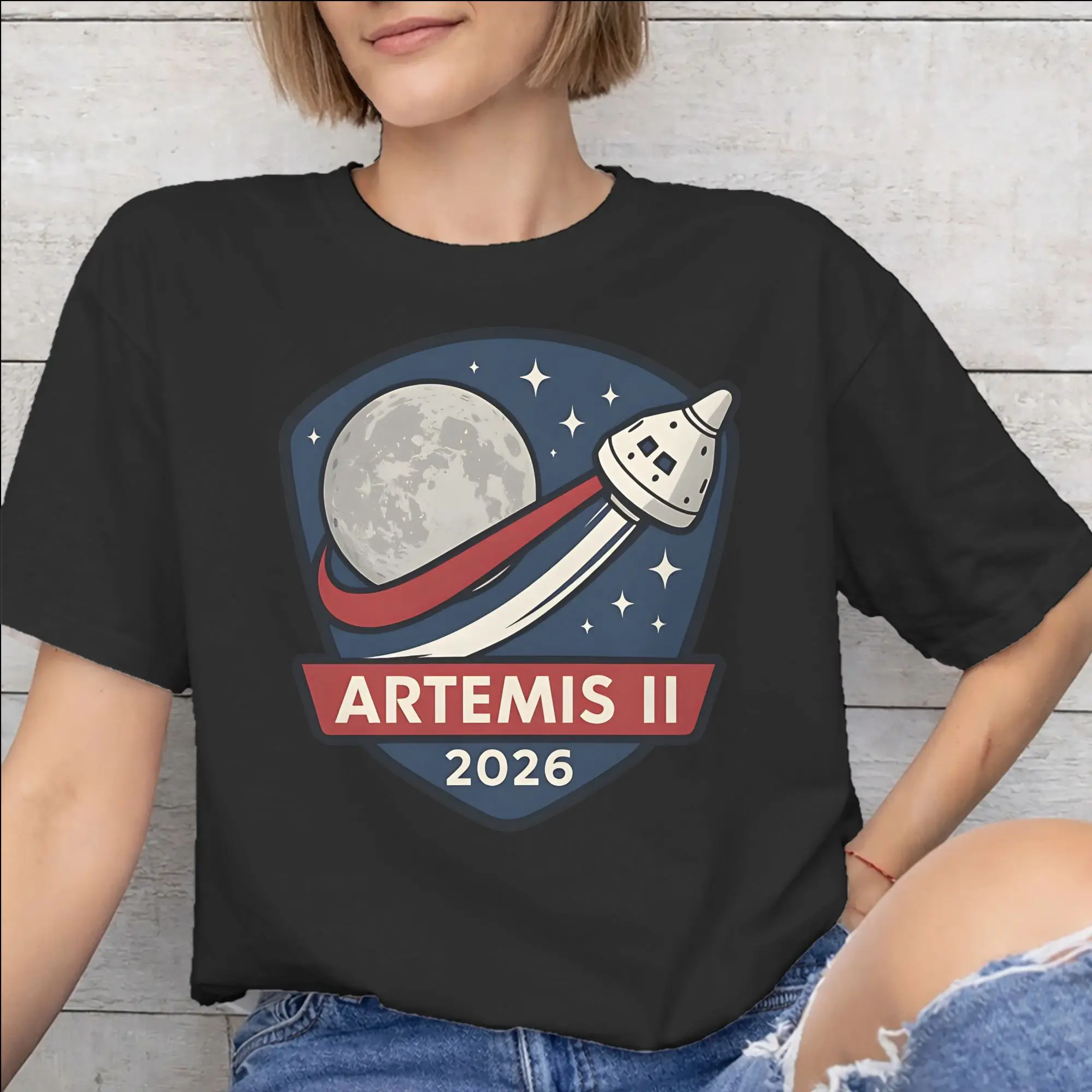 Men Women Artemis II Mission To The Moon 2026 Artemis 2  T Shirt 100% Cotton Graphic Print T-Shirt  Clothing Outfits