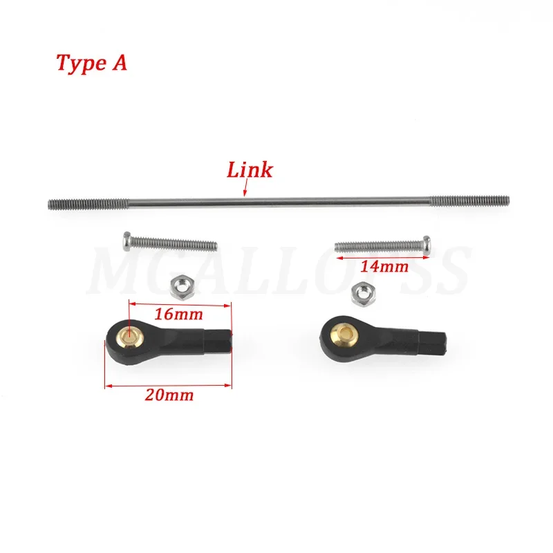 1set Nylon Rod End Assembly Push Rod Kit Include Push Pull Rod And M2 Plastic Rod End For Remote Control Car /Boat / Airplane