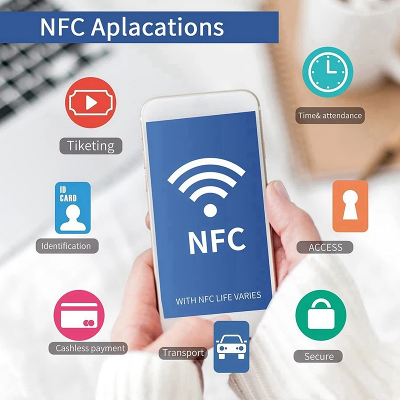 Imagem -05 - Nfc Nfc Cartões Adesivo 888 Bytes Memória 216 Tag 13.56mhz Ntag216 100 Pcs