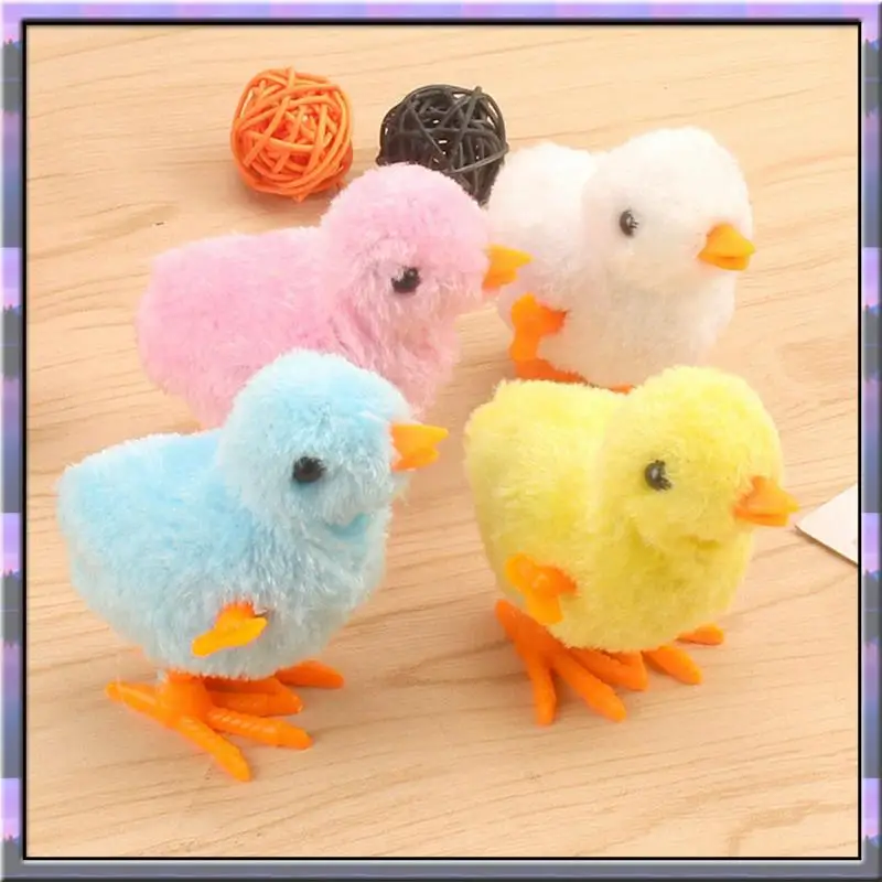 A49U 20 pezzi Pasqua carica pulcino novità pollo che salta bavaglio peluche pulcini bomboniere regalo per bambini ragazze