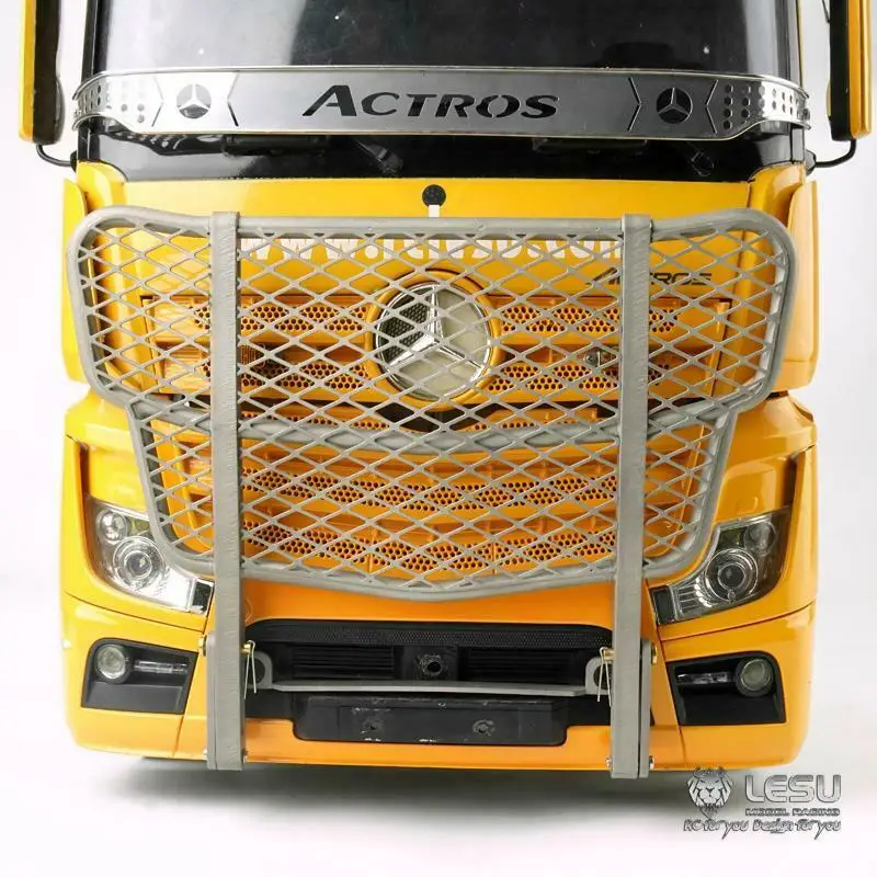 Metalen Voorbumper Lesu Voor 1/14 Rc Tamiya Actros Benz 1851 Highline 3363 Tractor Vrachtwagen Diy Model Auto