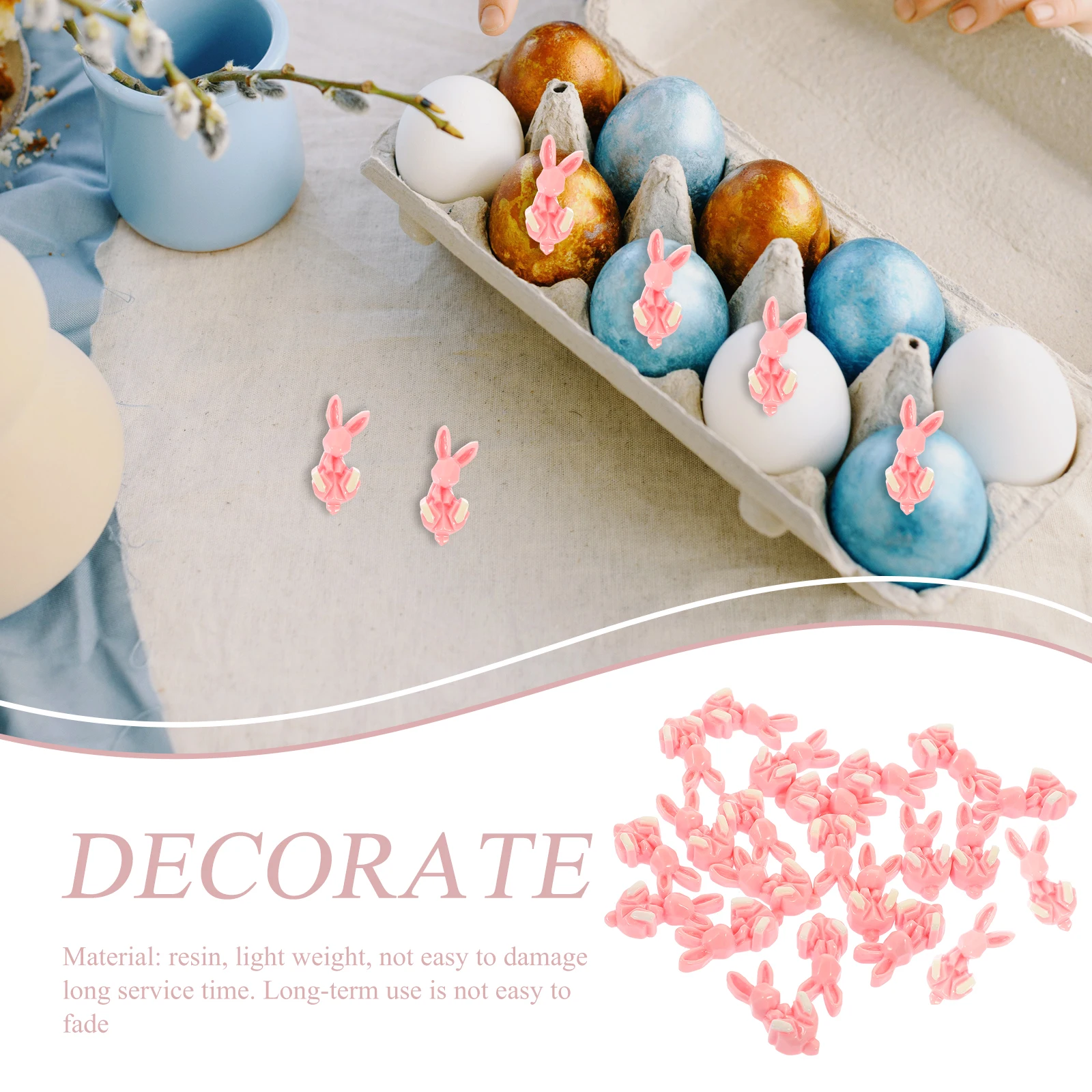 

Resin Earrings Hair Accessories Material Lightweight Durable Jewelry Making bunny rabbit charms kawaii Flatback decor Gifts
