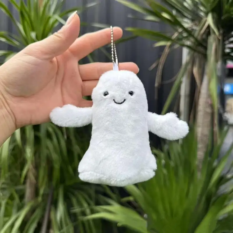 Cute Cartoon Halloween Skeleton Bat Plush Doll Pendant Keychain Backpack Accessory For Children