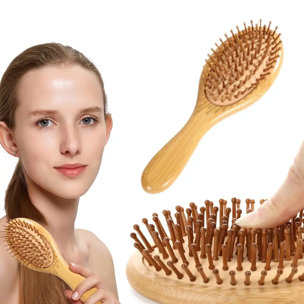 Wood Comb Professional Soft Bristle Air Cushion Smooth Not Head Comb Hair Massage Bag Practical Elastic High Comb Air Knott T4Y6