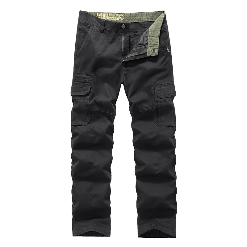 2024 Autumn/winter Workwear Pants, Men's Outdoor Leisure Straight Leg Multi Bag Pants, Large Size Fashionable Trend