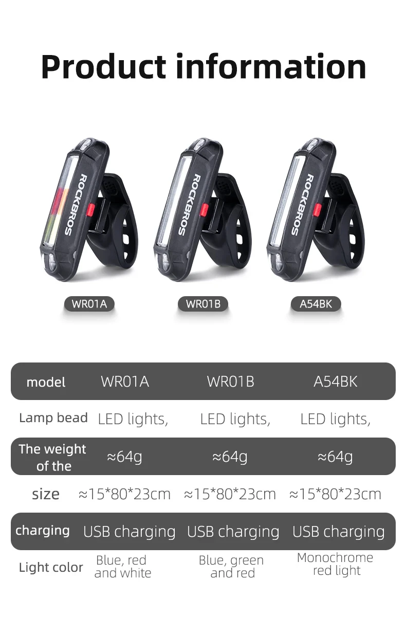 LED rear light glowing brightly