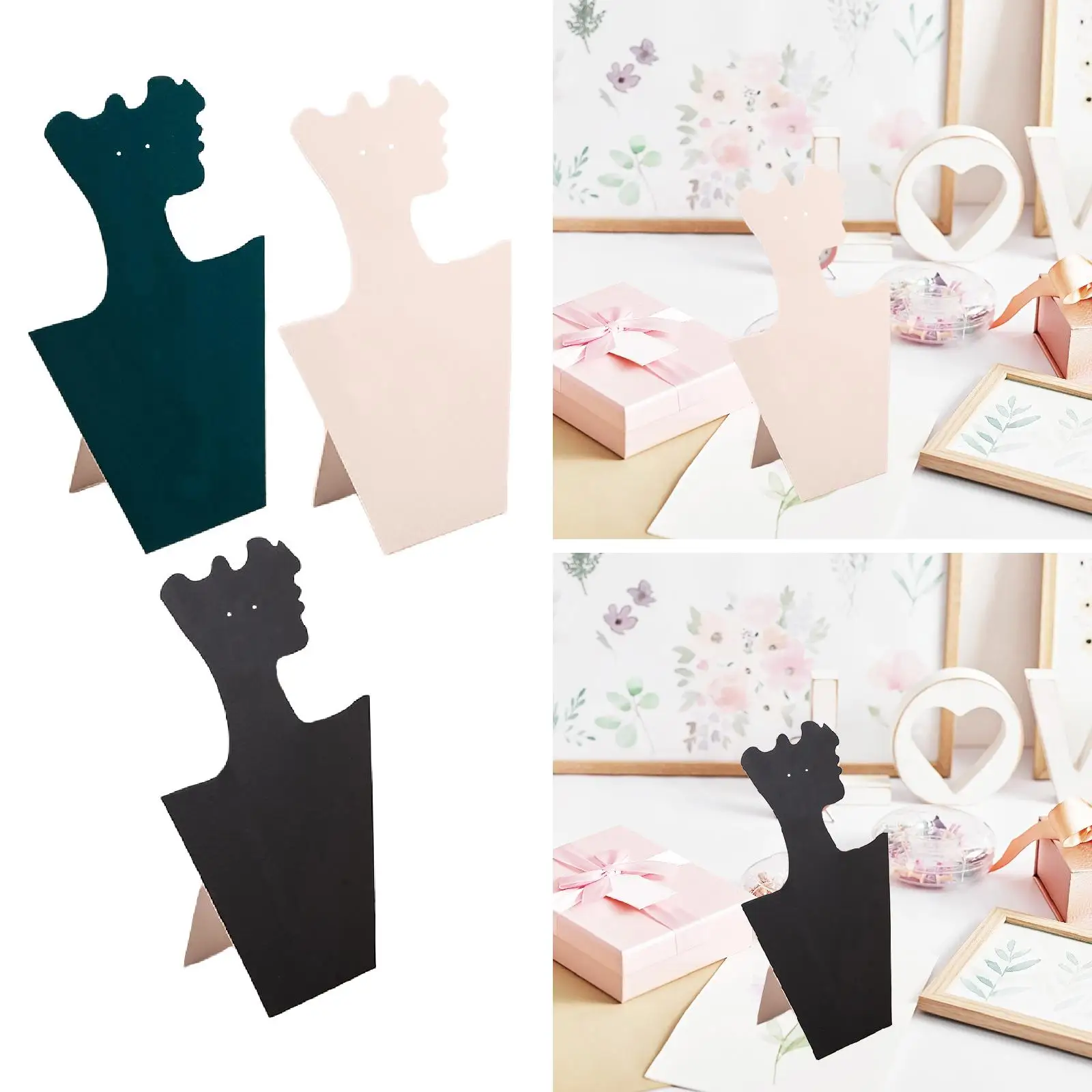 

Бархатное ожерелье Дисплей Ювелирных изделий Бюст Дисплей для витрины Серьги для домашнего использования