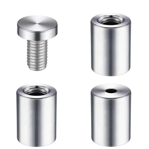 Imagen 2 del producto Tornillos para soporte de señal de piezas, tornillos de acero inoxidable para publicidad, montaje en pared, clavos acrílicos de vidrio, 12x25, 60/100