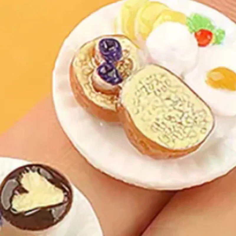 6 قطعة Dollhosue مصغرة ديم سوم طبق DIY المشهد الجنية حديقة المطبخ الغذاء اكسسوارات ل بيت الدمية ديكور الاطفال اللعب