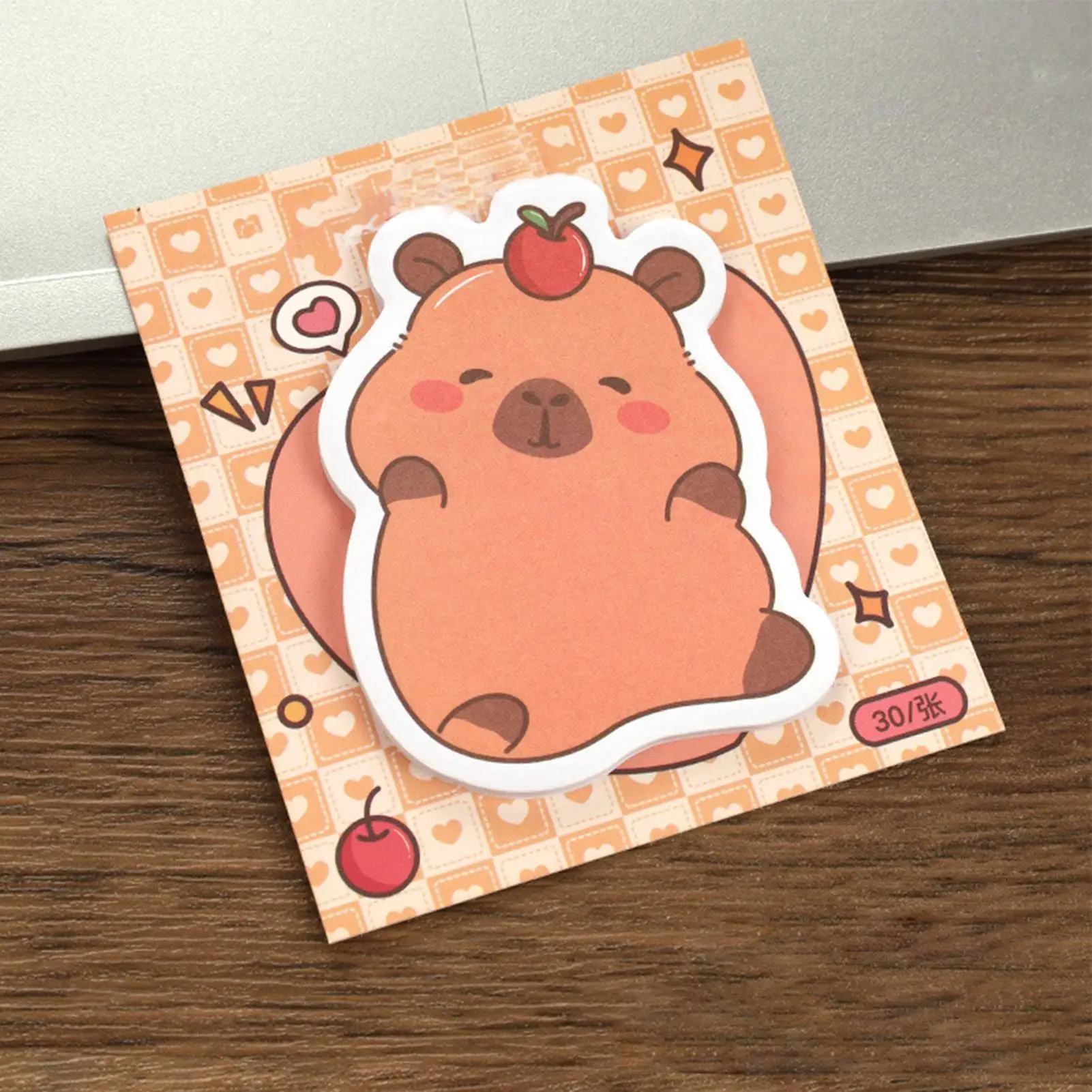 Fun Sticky Notes Capybara Adhesive Noting Decals 30 Sheet Aesthetic Sticky Notes For Desk Wall Backpack Work Kids Adults Girls