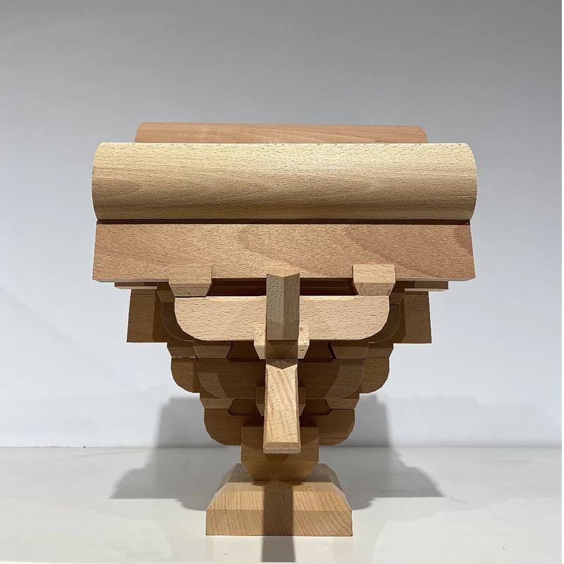 Chinese Dongyang wood carving can be assembled bucket arch Qing-style five-step flat body teaching aids