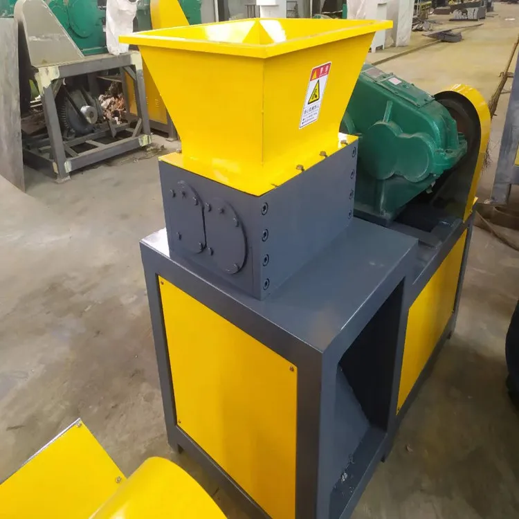 Small Plastic Metal Kitchen Wood Living Advertising Waste Small Dual-shaft Crusher Custom In Stock