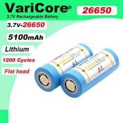 VariCore 26650 5100mAh Li-ion 3.7V Rechargeable Battery 20A Discharge 3.6V Power for Flashlight batteries