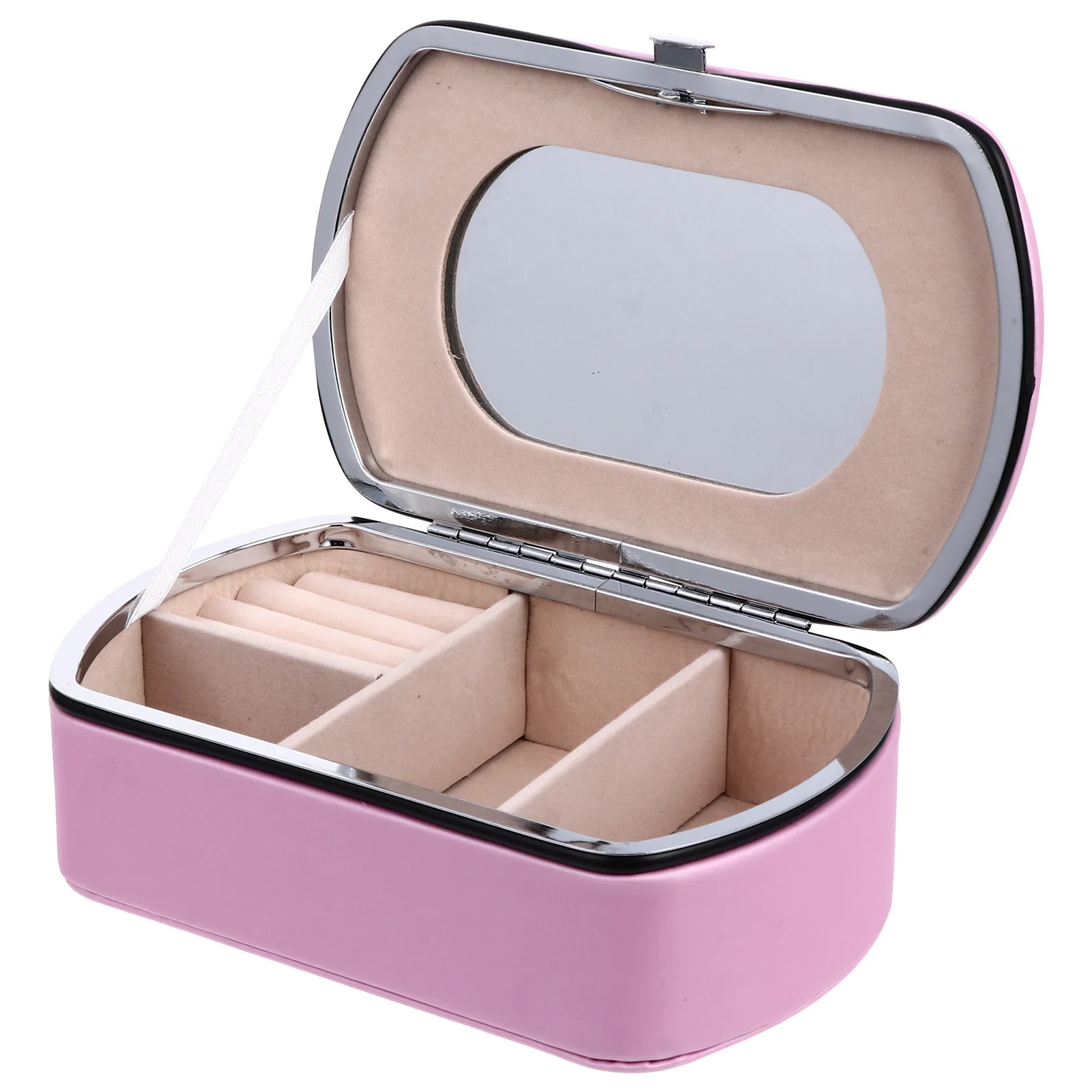 1Pcs Jewelry Organizer Box Lightweight Waterproof Small Size Easy Carry Classification Design Smooth Surface Ideal for Travel