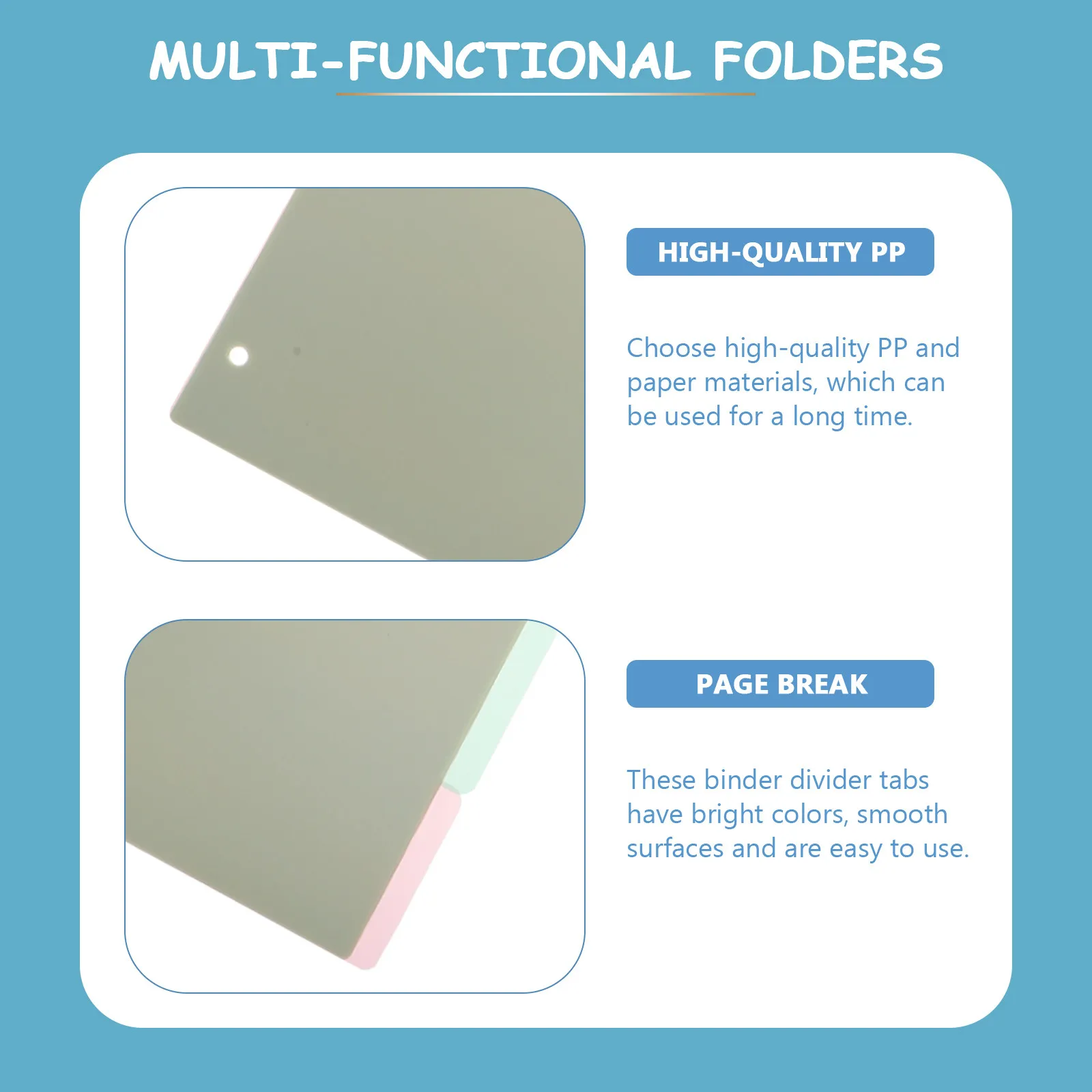 

10 шт. ярких цветных разделителей для папок с гладкой поверхностью и индексными вкладками для офисных блокнотов, вставляемые в спиральные тетради