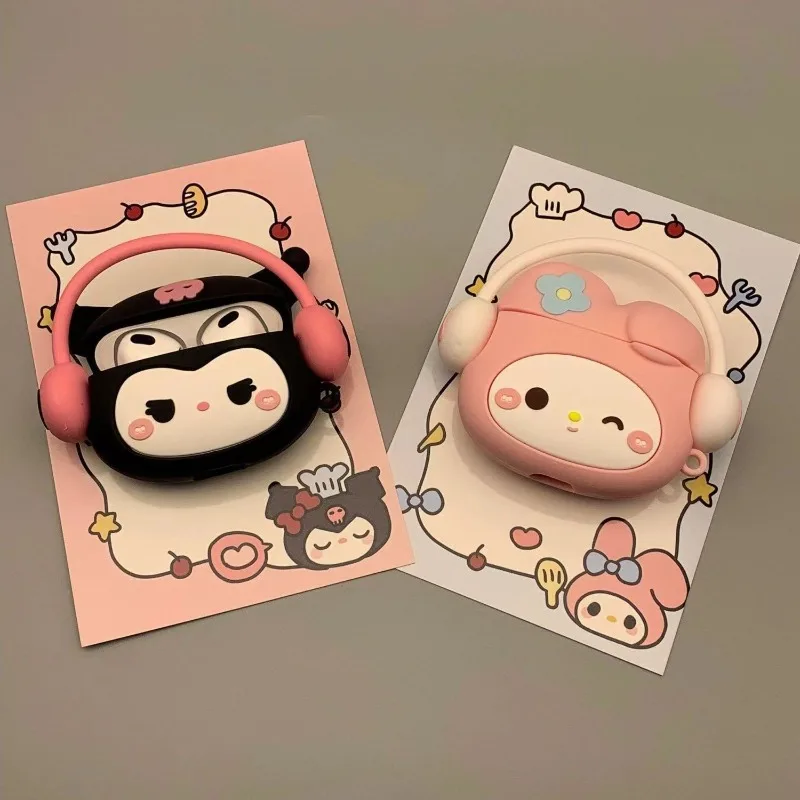 

Cartoon Anime Suitable for Airpods 1 2 3 4 Pro Pro 2 Pro 3 Kuromi My Melody Silicone Earphone Case Accessory Cover Girls Gift