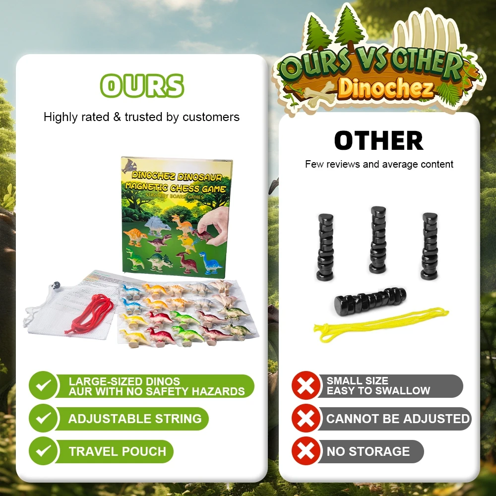 

Magnetic Lightning Dinosaur Board Game Strategy Puzzle Game Developing Intelligence Improve The Practical Skill Exercise Respons