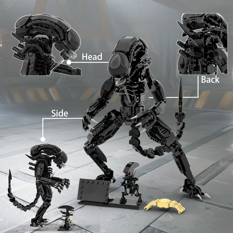 Movie Series Alienes Xenomorph Animation Figures Mech Robot Model Building Blocks Hobbies Ideas collectible Toys for Kid Gift