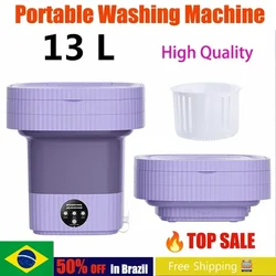 13L New Folding Washing Machine Portable Clothes Socks Underwear Automatic Washer Spin Dryer Bucket 3 Models Mini Washer AU UK