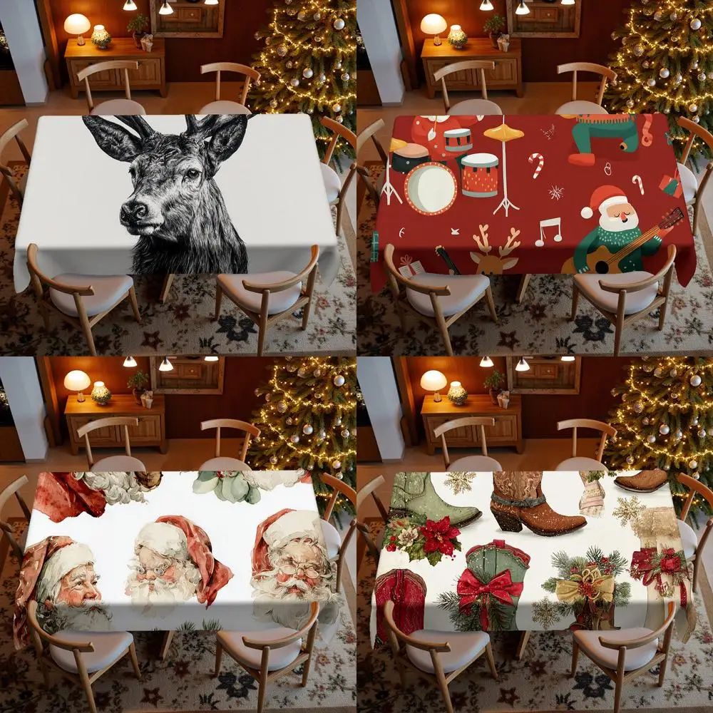 

Скатерть с рисунком оленя, ресторанная кухонная скатерть, украшение для гостиной, дома, прямоугольное украшение для вечеринки