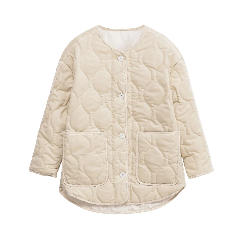 2025 Autunno/Inverno Nuova moda europea e americana Cappotto in cotone sciolto Giacca in cotone trapuntato per donna