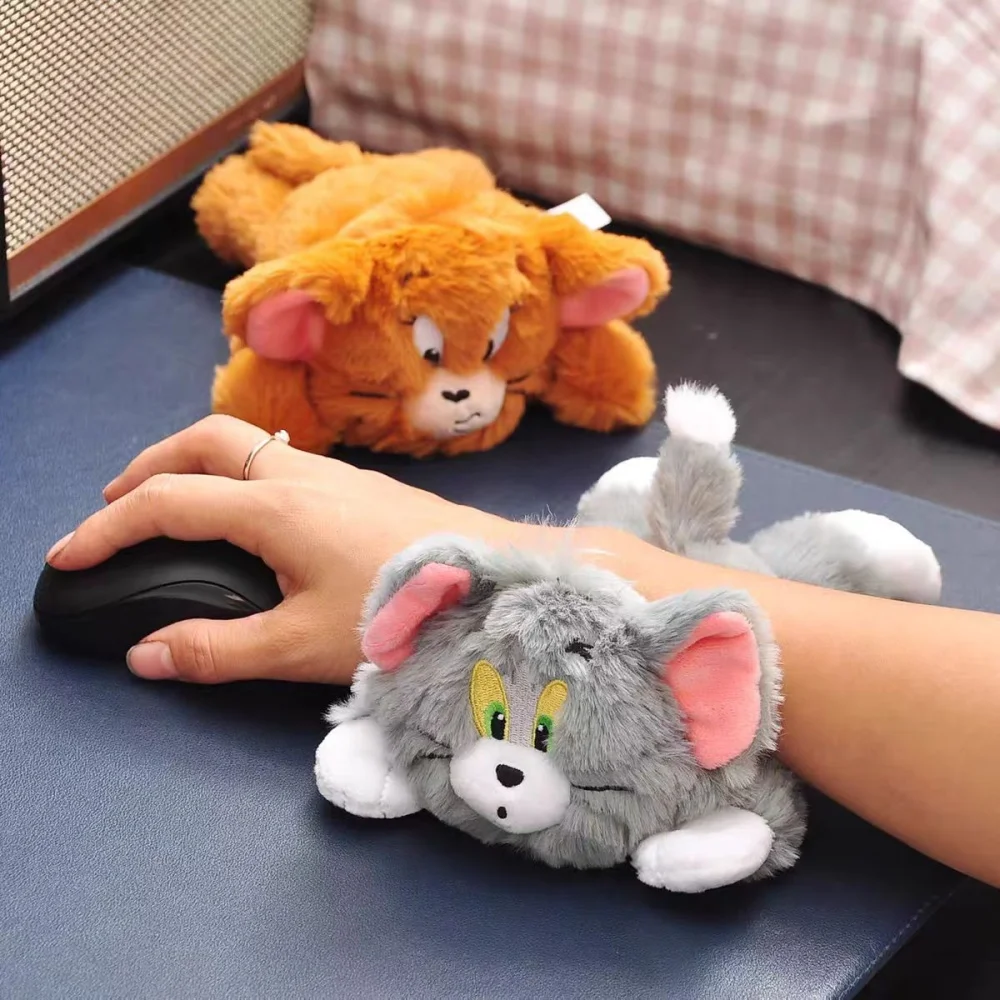 Genuine Anime Tom And Jerry Plush Dolls Wrist Rest Kawaii Cartoon Student Writing Wrists Protector Pad Christmas Gifts