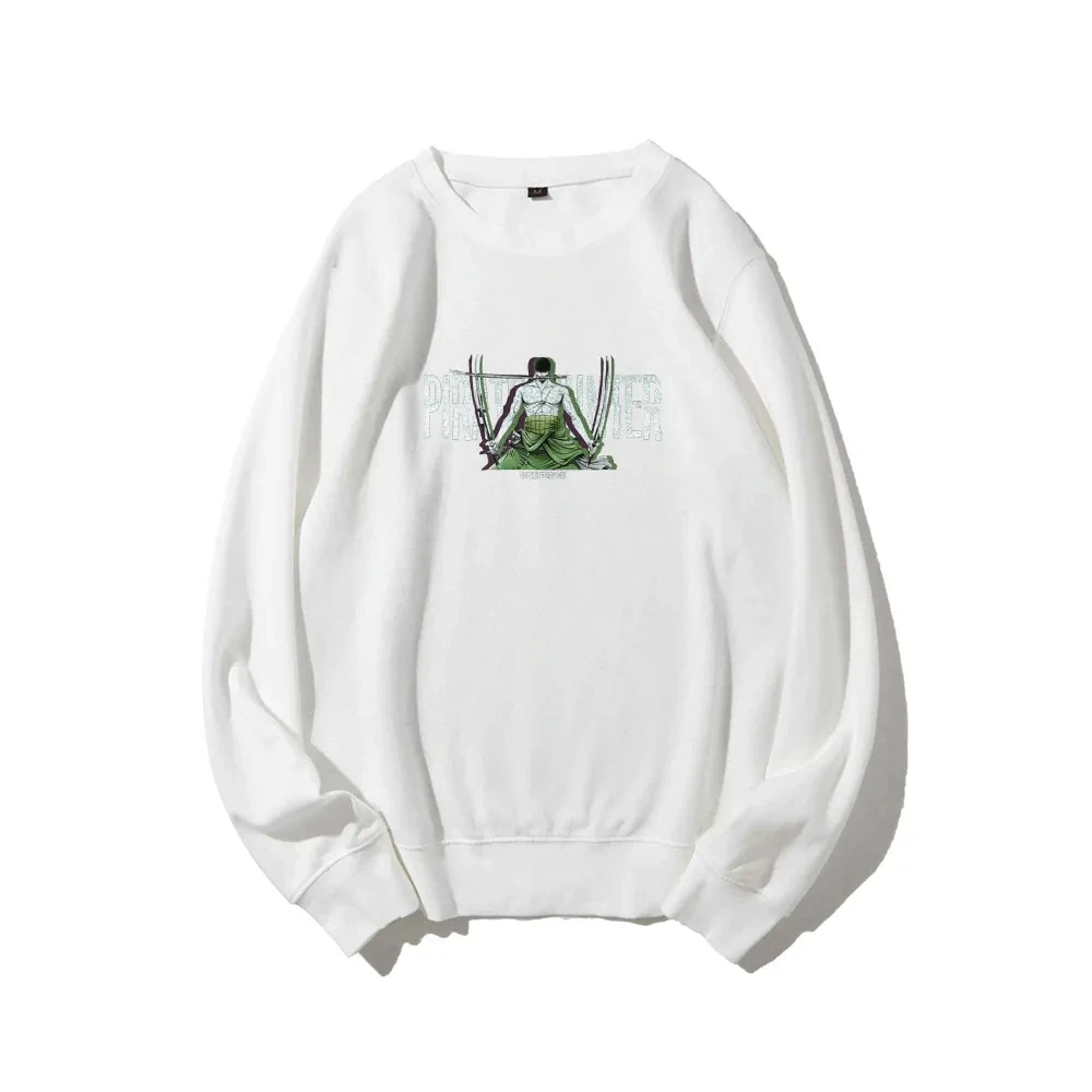 원피스 남성용 스웨트 셔츠 로로노아 조로 일본 애니메이션 후드티 봄과 가을 소년 아동용 긴팔 부모-자식 의상