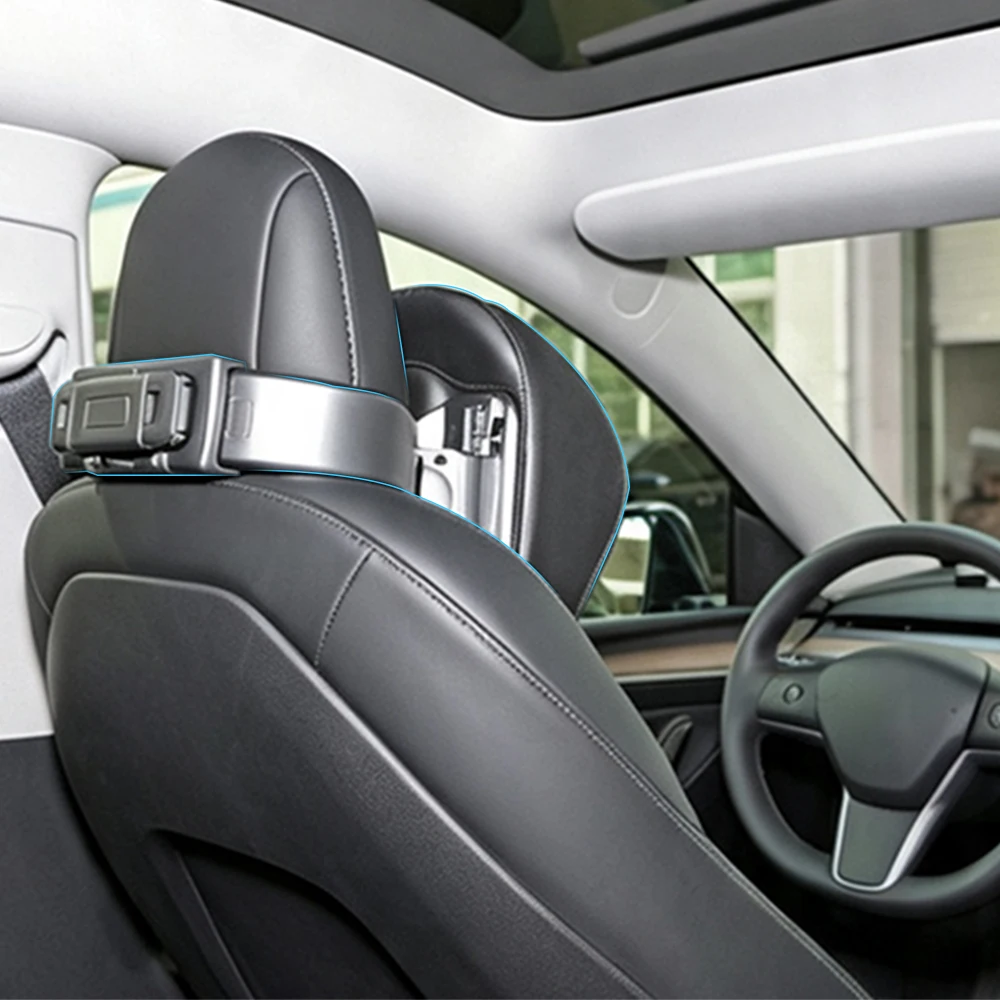 Heenvn For Tesla Model Y Juniper Model 3 Highland 2026 2025 Car Seat Adjustable Headrest Pillow Phone Bracket Holder Neck Rest view 6