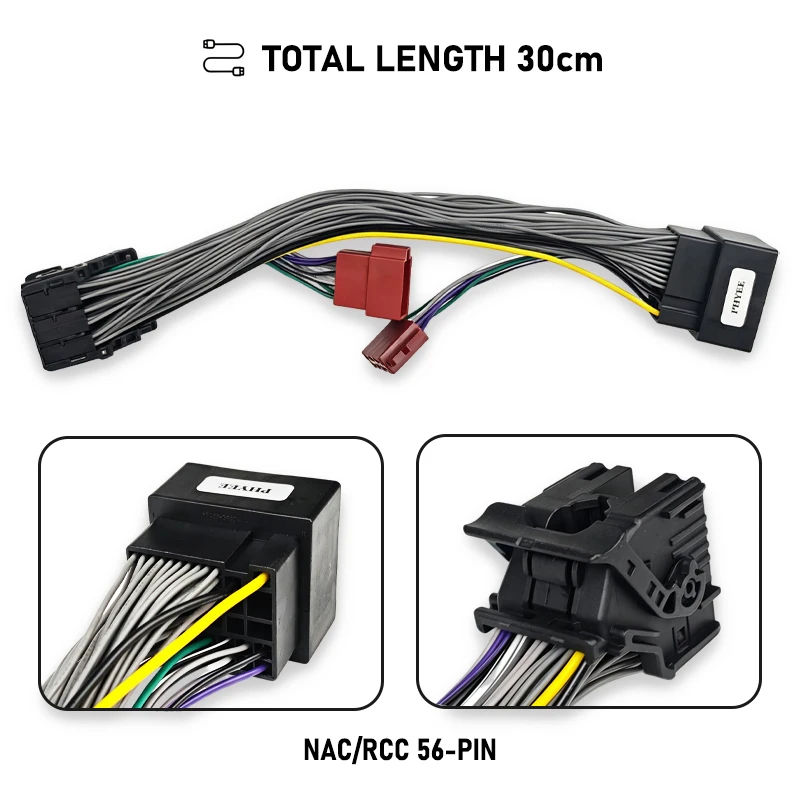 PHYEE NAC RCC 56-Pin T-Harness mit ISO-Breakout-Kabel, SOT-Anschluss für Peugeot Citroen DS Opel Stereo DSP-Verstärker, Plug & Play – Detail 6