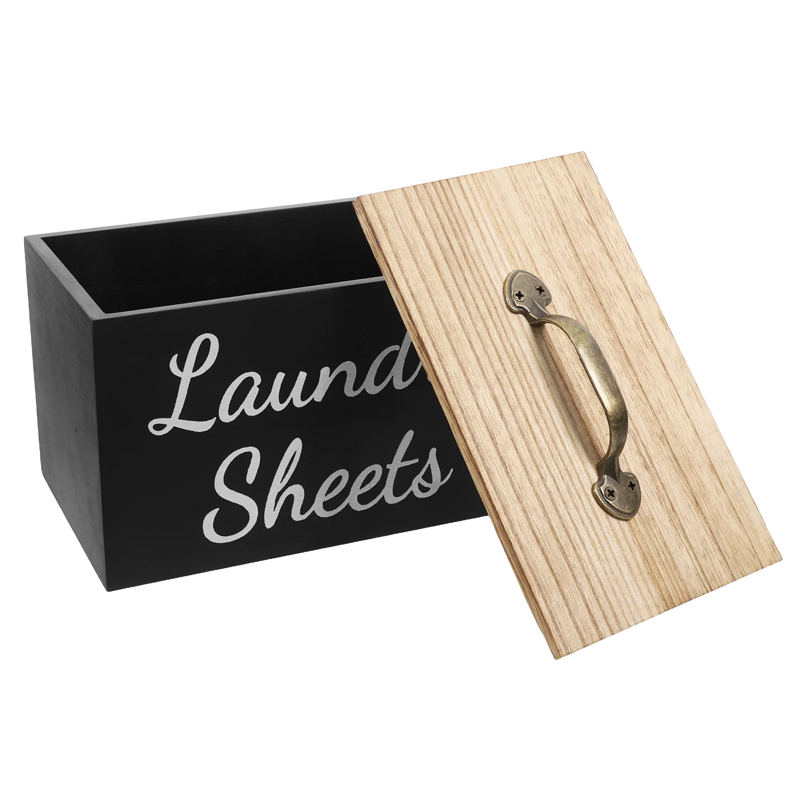 

Wood Laundry Room ganizer Box Dryer Sheets Fabric Softener Storage Container Tissue Holder Large Capacity Wooden Case
