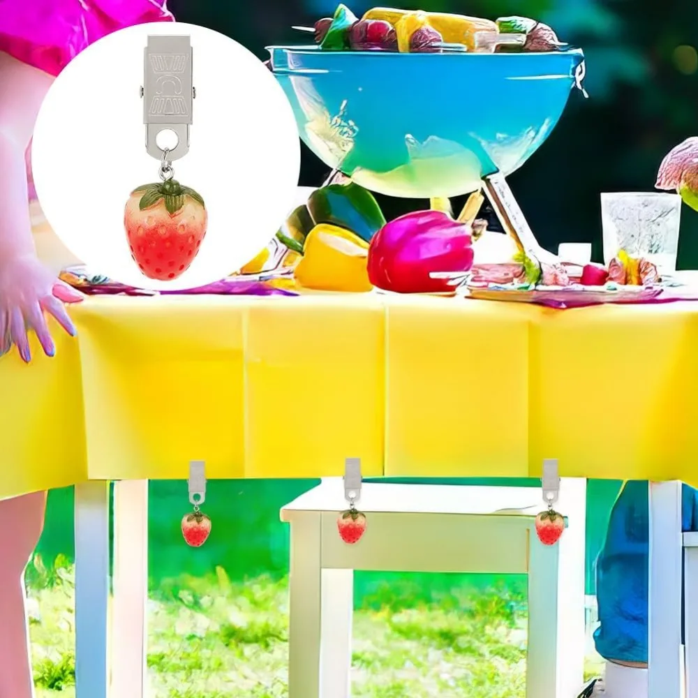 مجموعة من 8 أوزان طاولة الفراولة الشماعات مفرش المائدة الأوزان كليب مفرش طاولة الأوزان مقاطع الحرف اليدوية الأوزان مقاطع صنع عدة