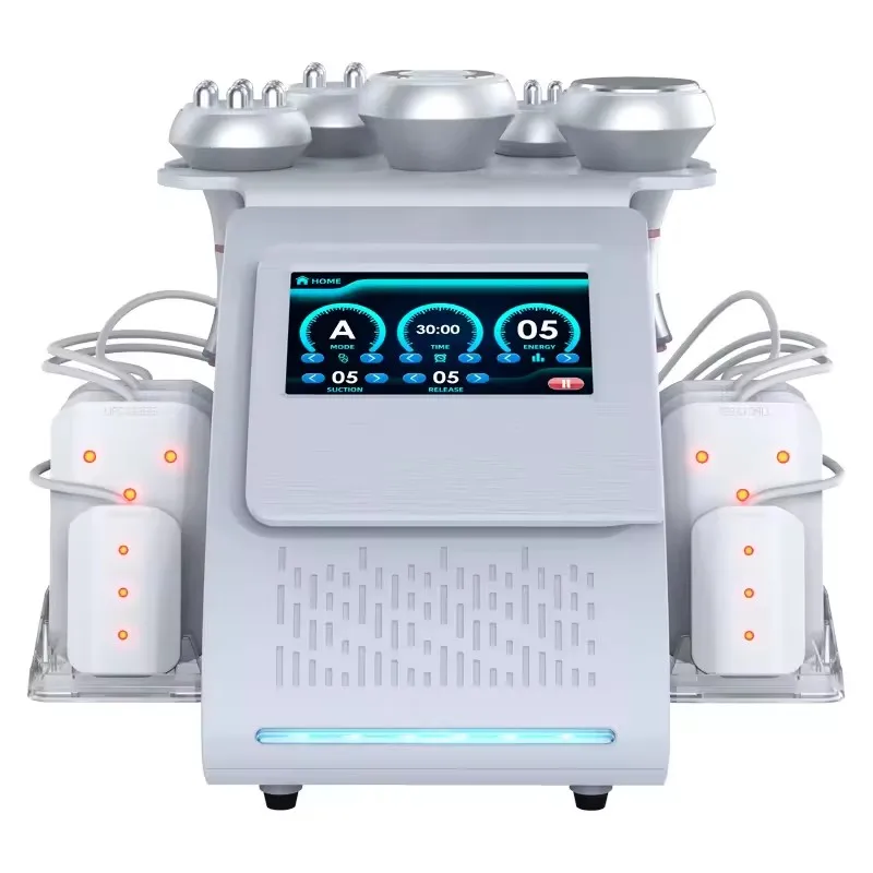 New Design Ultrasonic 6 In 1 Cavitation Machine 80K Fat Belly Burning With Laser RF EMS Lipo Slim