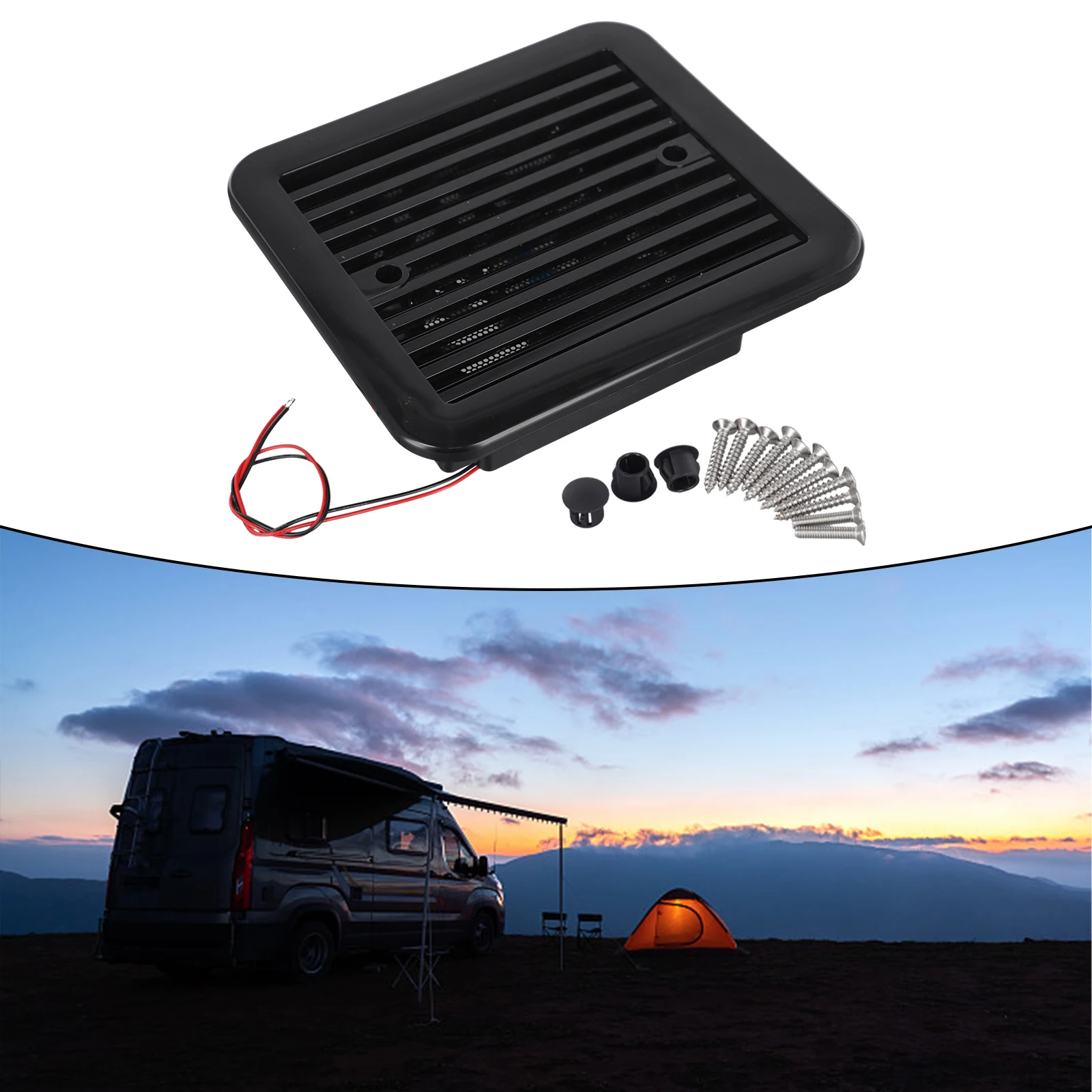 

Camping Trailer Cooling Fan RV Side Fan Anti-corrosion Convenient For Cleaning Easy To Use High-quality Materials For SUVs