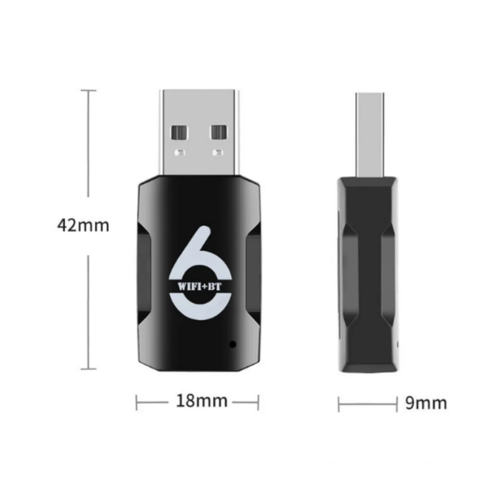 900Mbps 와이파이 6 USB 어댑터 블루투스 5.3, AX900 USB 동글 무선 네트워크 카드, 듀얼 밴드 2.4, 5G 프리 드라이버, PC 노트북용