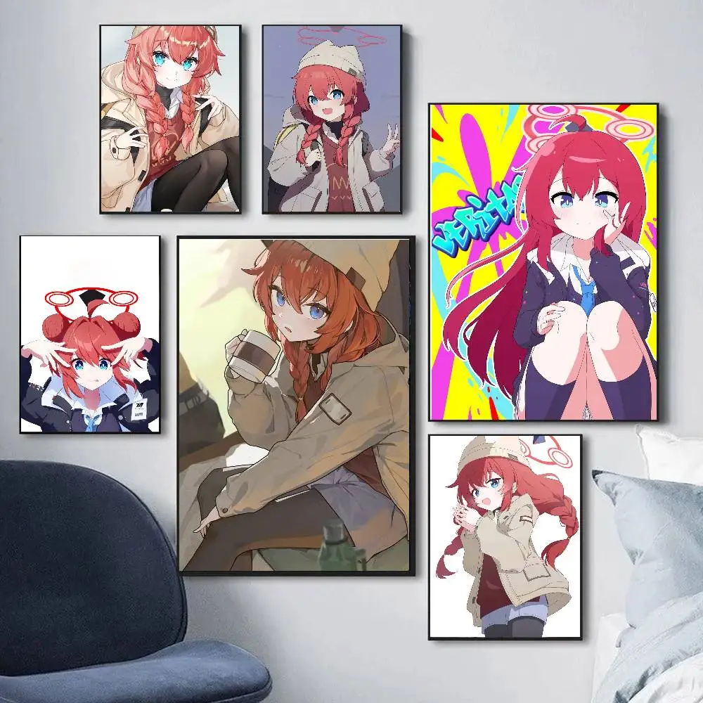 Maki Konuri Game Blue Archive Art Sticky Wall Waterproof Home Living Room Bedroom Bar Aesthetic Decoration