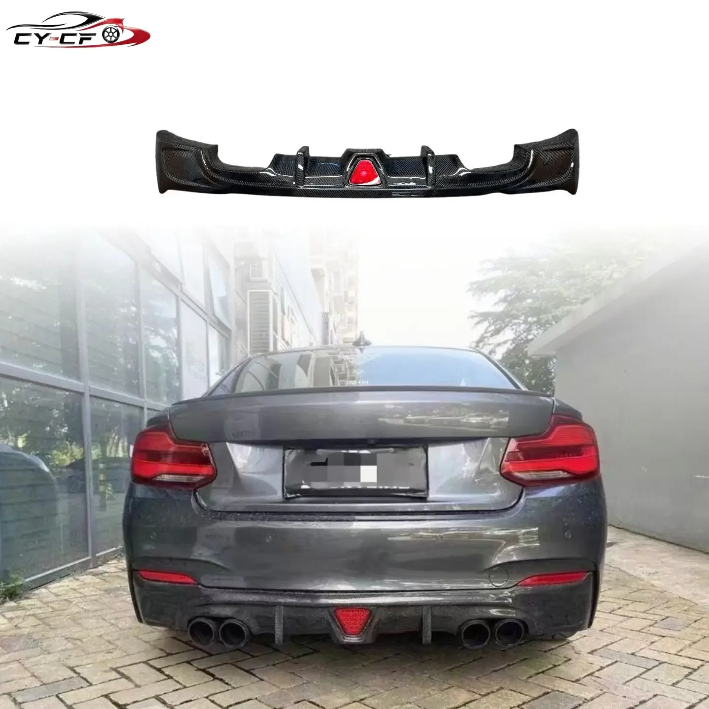 Carbon Fiber /FRP Car Rear Bumper Lip Diffuser for BMW F22 F23 M Sport Coupe Convertible 2013-2017 M235i M240i Rear Diffuser Lip