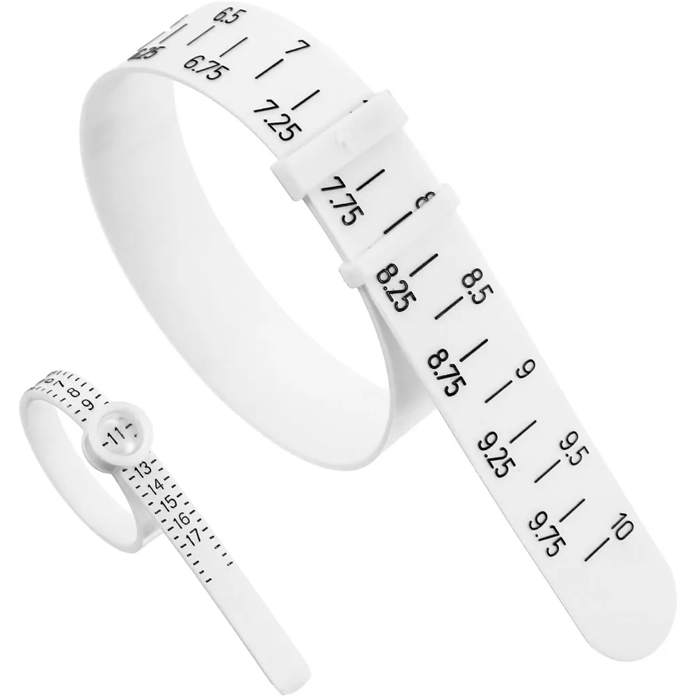 2 Piece Reusable Finger and Bracelet Measuring Tool Set - Fit for All Ring and Bracelet Sizes
