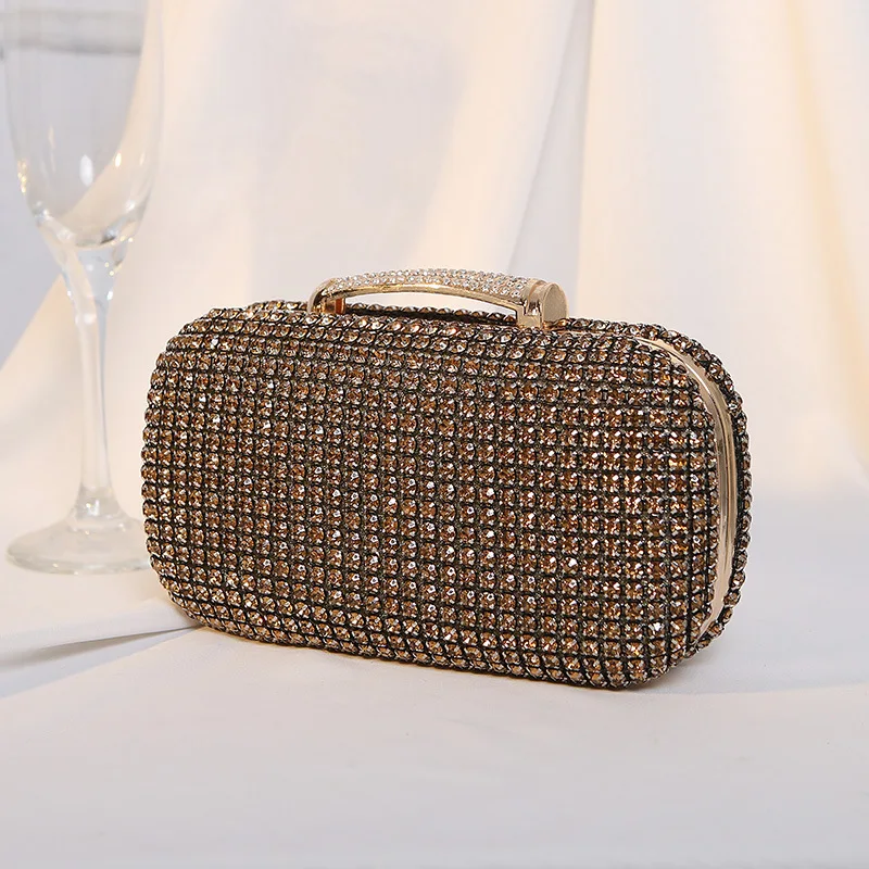 New Diamond-encrusted Evening Bag Elegant Banquet Dress Handmade Diamond Bag Shiny Clutch Bag Stylish one shoulder crossbody bag