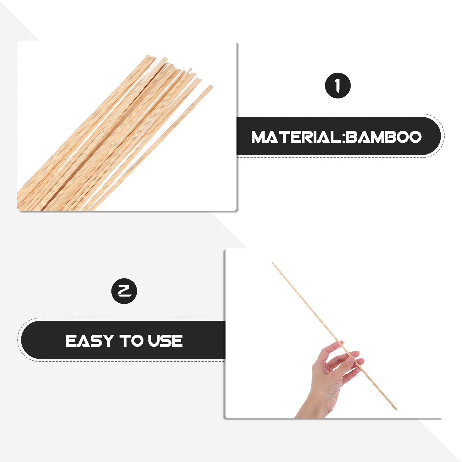 공예용 대나무 막대 20개, 가볍고 얇은 스틱, DIY 연 제작 키트, 부드럽고 안전한 야외 가족 놀이 활동용 연