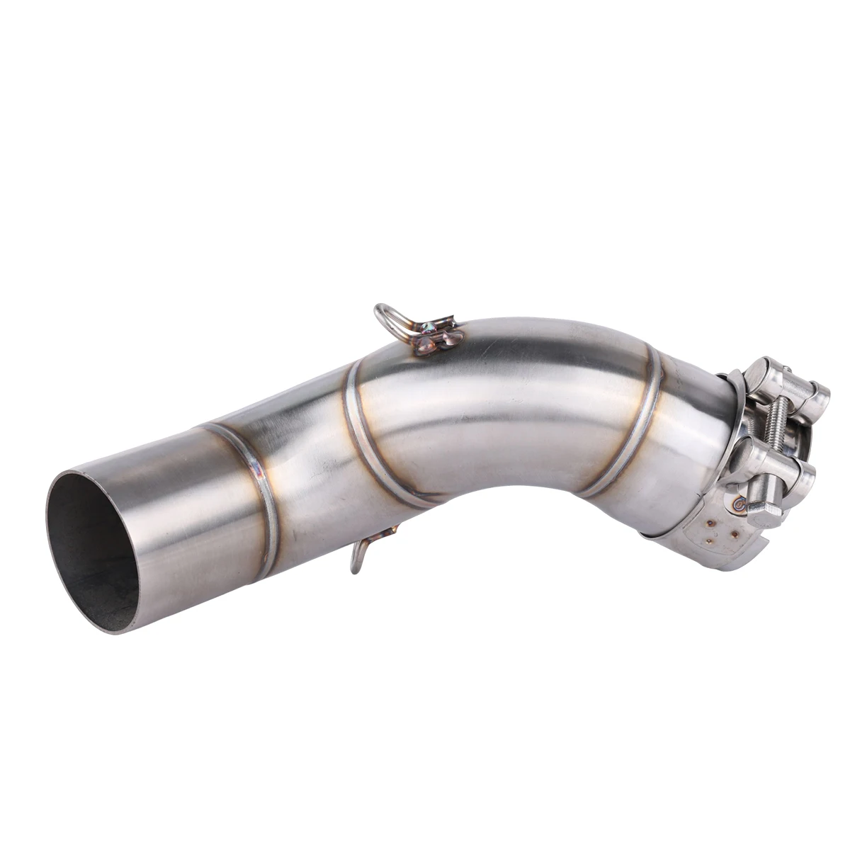 S-shaped stainless steel mid-section exhaust pipe for Yamaha R6 motorcycles 2006-2019