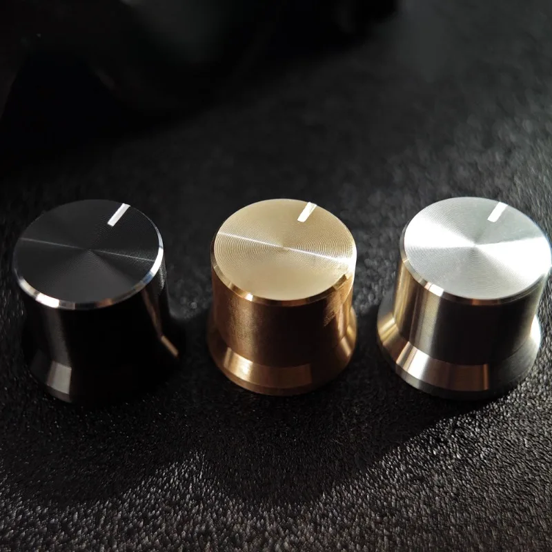 8 buah kenop plastik aluminium kenop putar topi potensiometer kenop putar 25*17mm sakelar Volume highlight kontrol pencahayaan Ballast