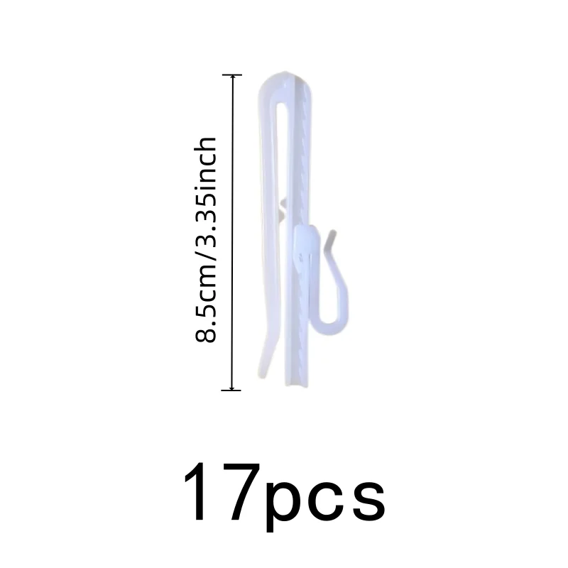 17 pcs 8.5cm Height Adjustable Drapery Pins No Drilling Required, designed for Bedroom Window Drapery, Strong Load Support