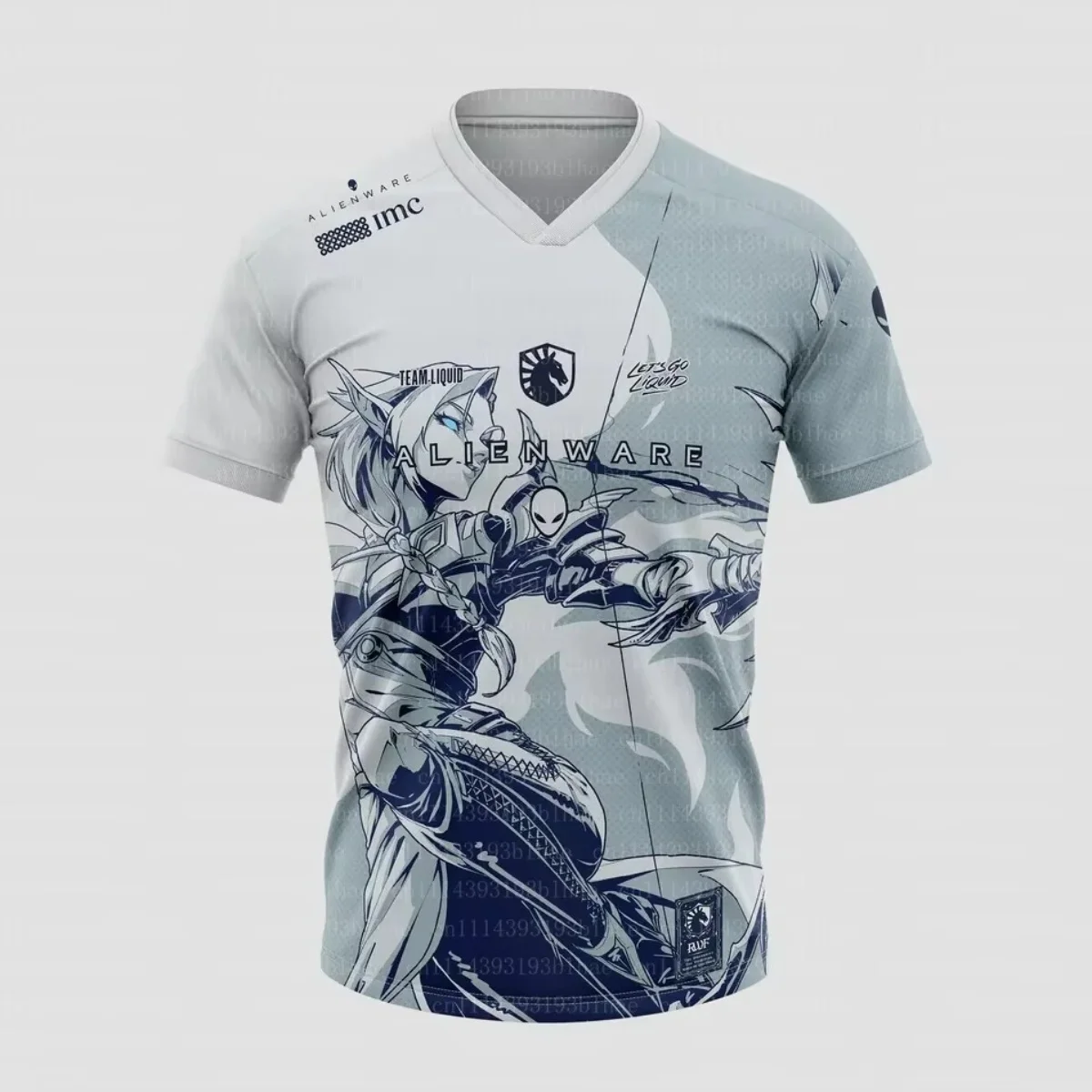 Team Liquid RWF Midnight 2026 Series Sports Fashion 3D Printed Men's T-Shirt, featuring the New Jersey slogan 'LET'S GO LIQUID'