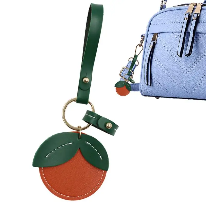 LLavero de cuero con forma de fruta para mujer, tarjetero de PU, llaveros novedosos, Moda Para billetera, cinturón, bolso escolar