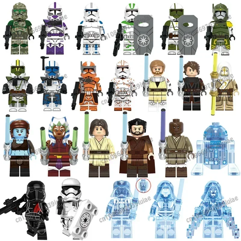 

G0064 G0058 Clone Troopers 501st Regiment Imperial Stormtrooper Mini Robot Figure Toy Bricks Assembling Doll Present