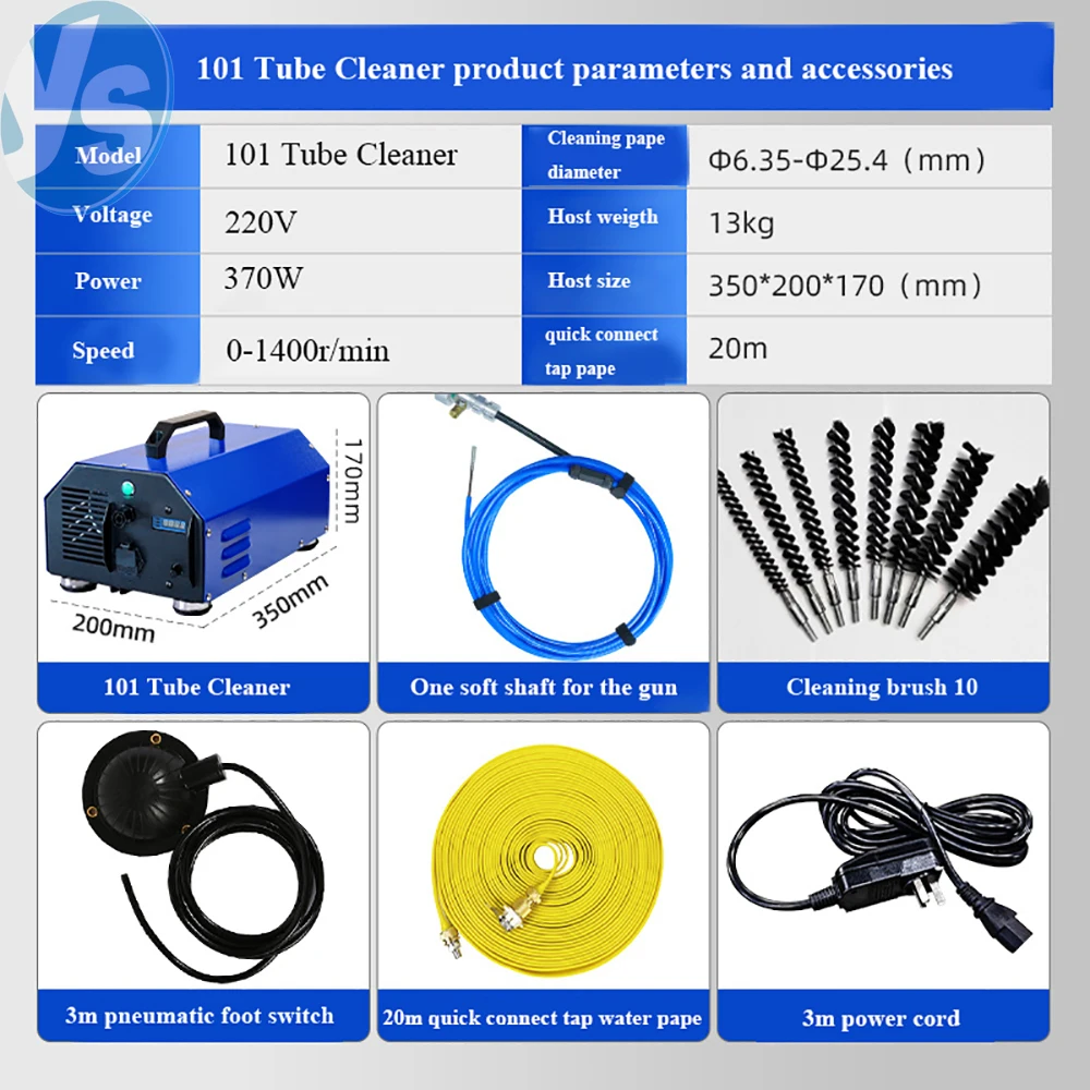 Pipe Cleaning Machine Central Air Conditioning Condenser Pipe Blockage Dredging Pipe Descaling Machine
